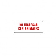NO INGRESAR CON ANIMALES